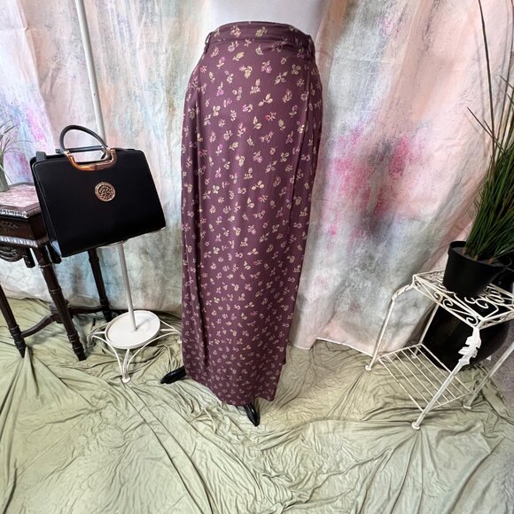 📌Eddie Bauer Floral Maxi Plus Size Rayon Skirt with Pockets - Picture 6 of 15